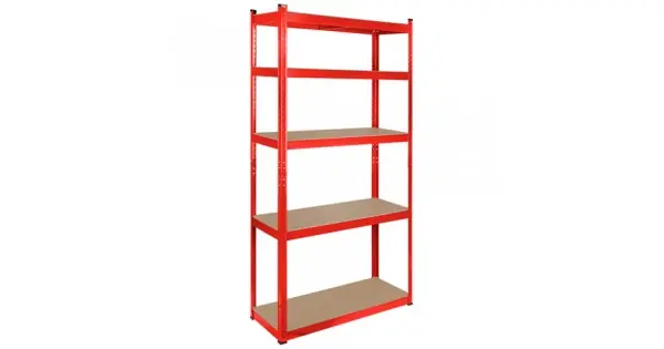 Raft Metalic 5 Polite 750kg Mdf 180x90x40 Rosu Rebel Reducere de preț
