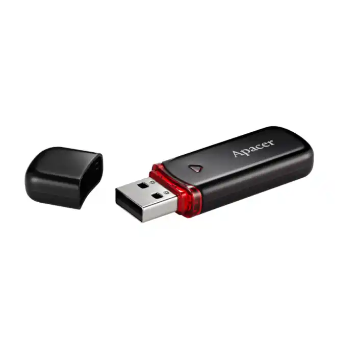 Transport gratuit Memorie USB 2.0, capacitate 64 Gb, Apacer AH333 Mysterious Black, cu capac, neagra