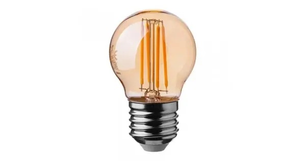 Reducere extra Bec Led G45 E27 4w Cu Filament 2200k Alb Cald