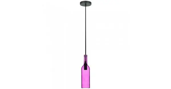 Mai ieftin Pendul Tavan Model Sticla Vin Culoare Roz