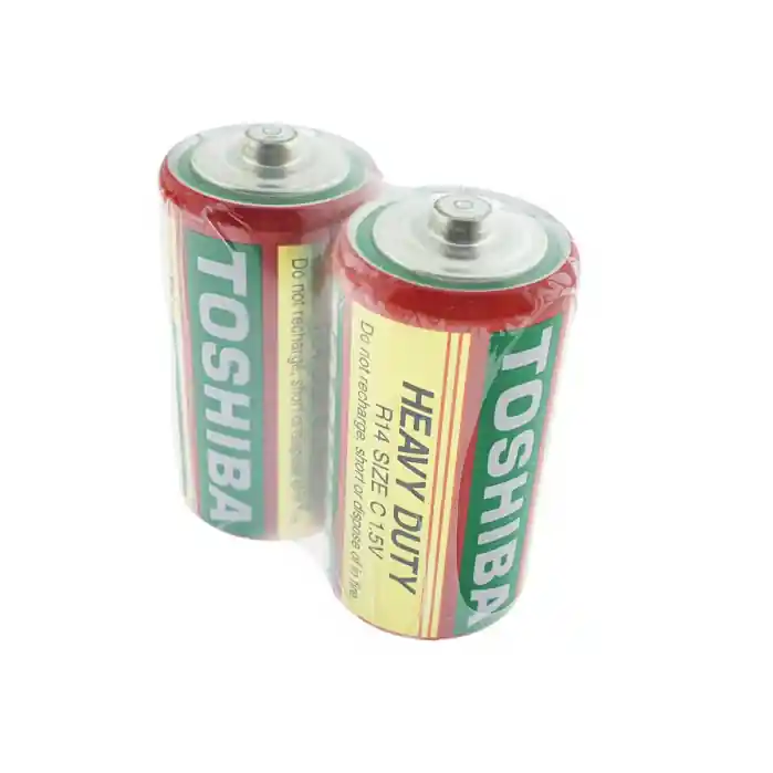 Promoție Set 2 baterii R14, Toshiba Heavy Duty C, 1.5V, ambalate in folie
