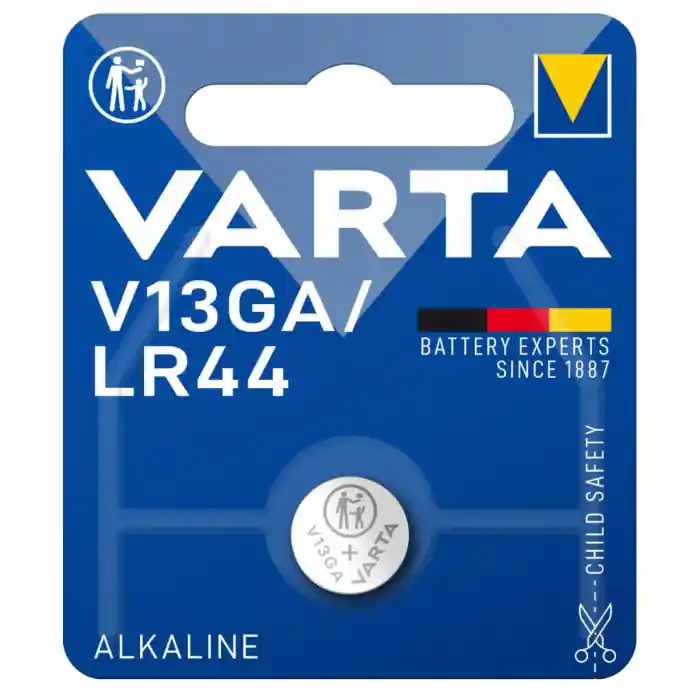 Baterie alcalina 1.5V LR44 / V13GA, tip moneda, Varta 29764, in blister Promoție