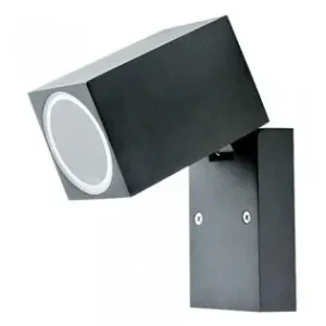 Lampa Cu Soclu Gu10 Montaj Perete Ip44, Negru Ofertă specială