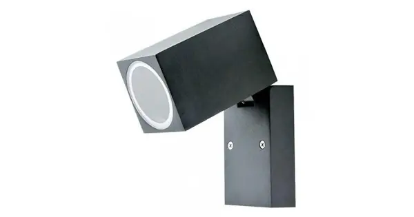 Lampa Cu Soclu Gu10 Montaj Perete Ip44, Negru Ofertă specială