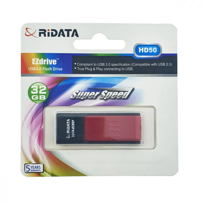 Memorie USB 3.0 Flash Drive RiDATA 32GB, EZdrive HD5, conector retractabil, rosu Vezi acum