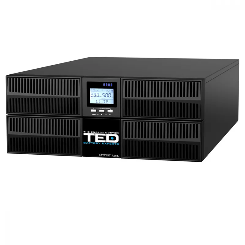 UPS Online Rack 10kVA 10kW Dubla Conversie Sinus Pur Terminal Block Management Remote pentru Centre Date & Industrial TED Electric TED006233 Reducere specială