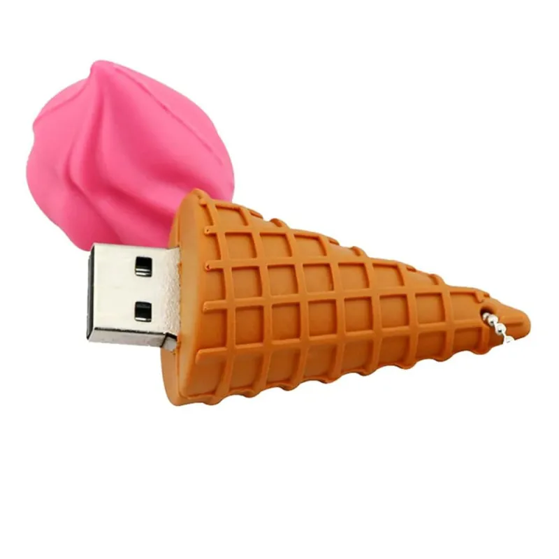 Pendrive USB 8GB cu Aplicator pentru Chei, Design distractiv Inghetata, Portabil si Practic pentru Date, Cadou Retur gratuit