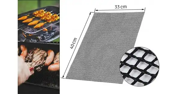 Retur gratuit Covoras Antiaderent Din Teflon Pentru Gatitul Pe Gratar, Reutilizabil, Lavabil, 40 X 33 Cm