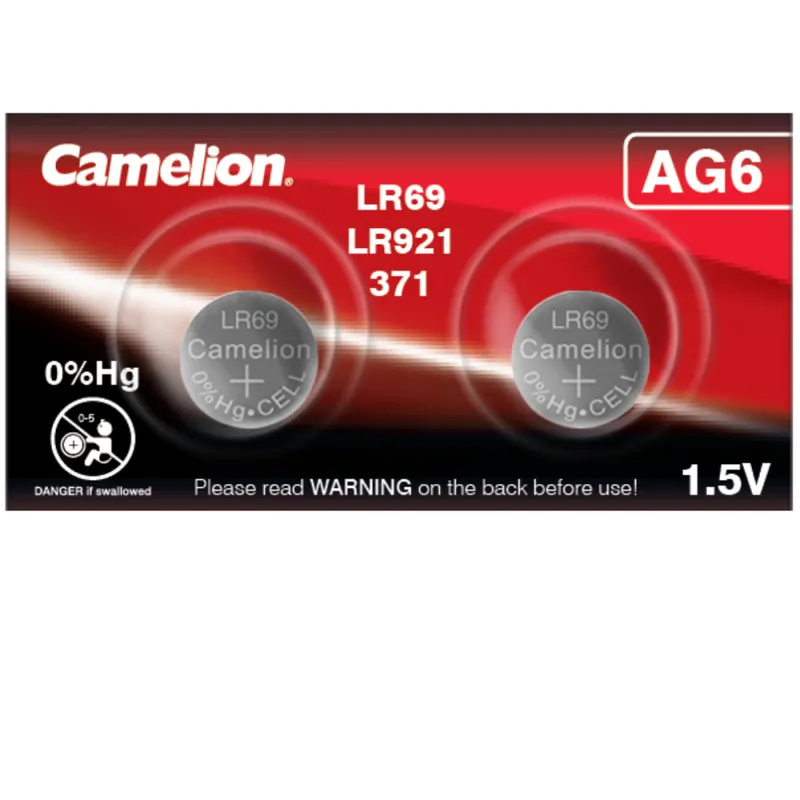 Set 2 Baterii Alcaline Buton AG6 LR921 1.5V 45mAh, pentru Calculatoare, Jucarii, Dispozitive Medicale, Dimensiuni 9.5x2.1mm Preferatul clienților