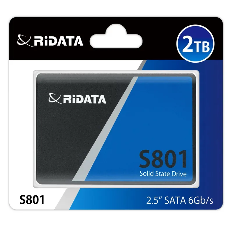 Noutate SSD Intern 2.5 Inch RiDATA S801 2 TB SATA III, Viteza 520 MB/s, pentru Upgrade PC Laptop Consola PS4, Design Ultra-Subtire 7mm