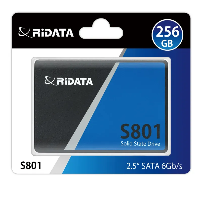 Mai ieftin SSD 2.5 SATA 256GB RIDATA S801, Viteza 460 MB/s, pentru Upgrade Laptop si PC, Consola PS4, cu Tehnologie ECC TRIM si Consum Redus