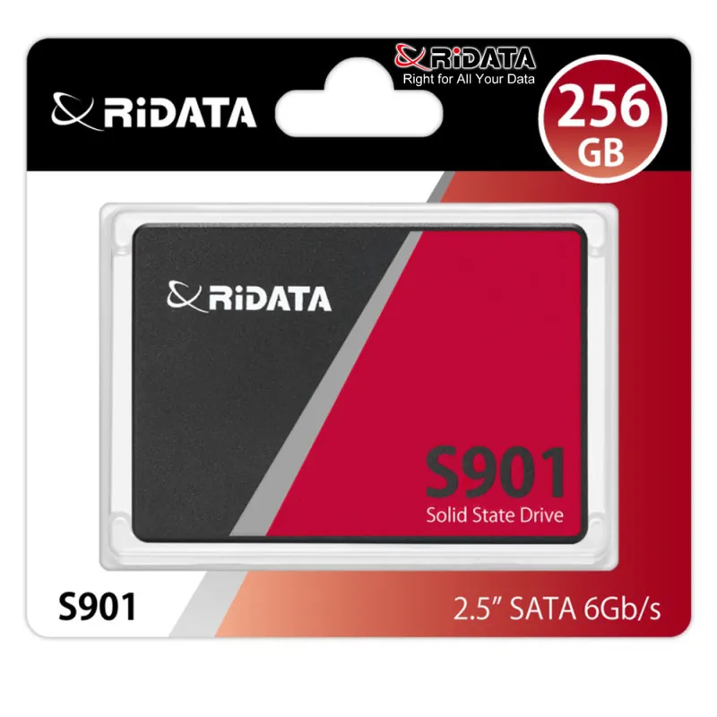 SSD 2.5 SATA 256GB RIDATA S901, Viteza Maxima 550 MB/s, pentru Sistem de Operare, Gaming, Workstation, cu Tehnologie Avansata LDPC ECC Reducere specială
