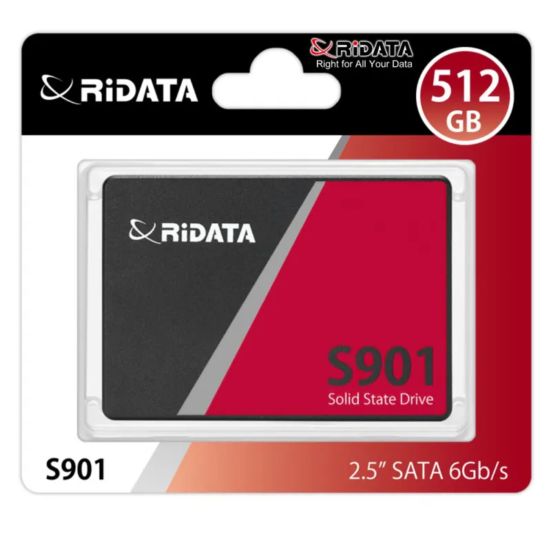 Preț redus SSD 2.5 SATA 512GB RIDATA S901, Viteza Maxima 550 MB/s, pentru Gaming, Workstation, Backup, cu Tehnologie Avansata LDPC ECC