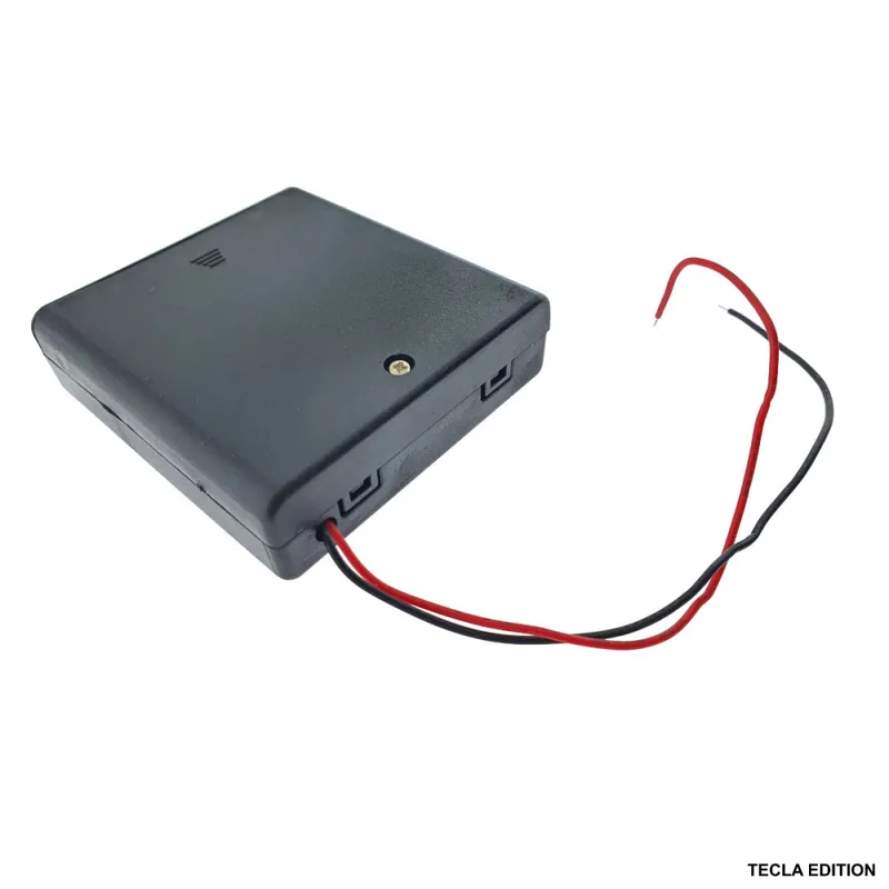 Suport Carcasa 4 x Baterii AA R6 cu Comutator si Capac cu Surub - Alimentare 6V cu Intrerupator ON/OFF pentru Proiecte DIY Reducere