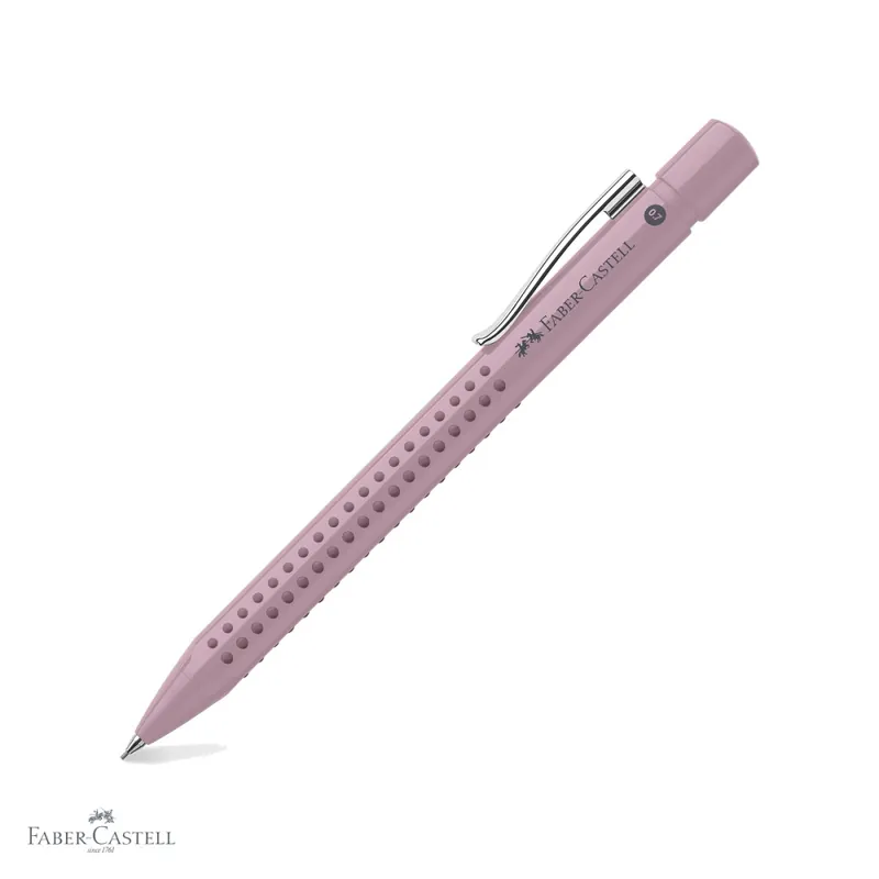 Cel mai vândut Creion mecanic Faber-Castell Grip 2010 Rose 0.7mm, forma ergonomica triunghiulara, pentru scriere confortabila