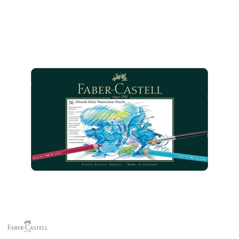 Creioane colorate acuarela Faber-Castell Albrecht Durer, 36 culori, cutie metalica, pentru artisti profesionisti Popular