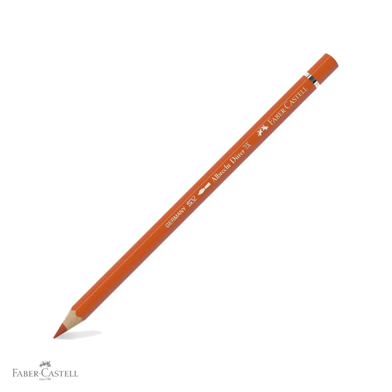 Creion colorat acuarela Faber-Castell Albrecht Durer, oranj cadmium inchis 115, mina 3.8mm, pentru artisti Ofertă limitată