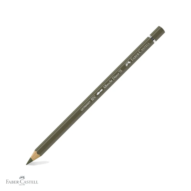 Creion colorat acuarela Faber-Castell Albrecht Durer verde-oliv galbui 173, mina 3.8mm, pentru artisti Ofertă limitată
