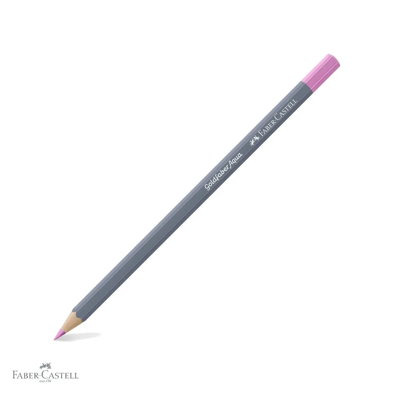 Creion colorat acuarela Faber-Castell Goldfaber 119 magenta deschis, mina 3.3mm, solubil in apa Reducere extra