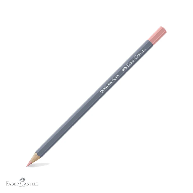Creion colorat acuarela Faber-Castell Goldfaber 131, nuanta flesh mediu, solubil in apa Noutate