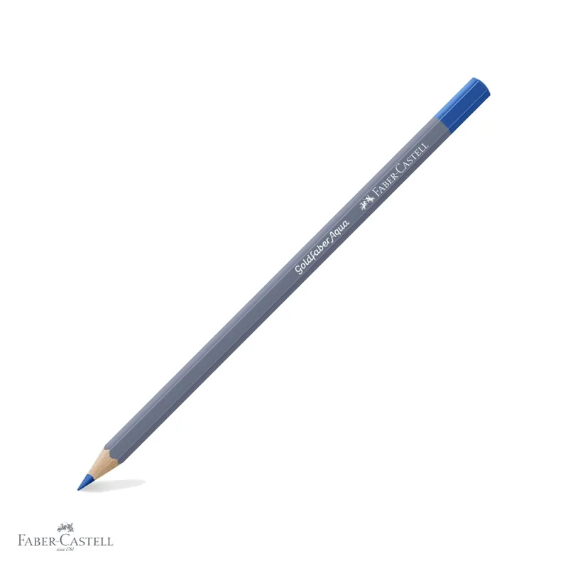 Creion colorat acuarela Faber-Castell Goldfaber, nuanta turcoaz albastrui 149, mina 3.3mm Promoție