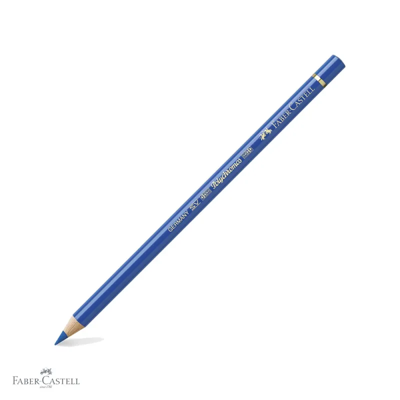 Creion colorat Faber-Castell Polychromos albastru cobalt-verzui, mina moale pe baza de ceara, pentru artisti Cel mai vândut