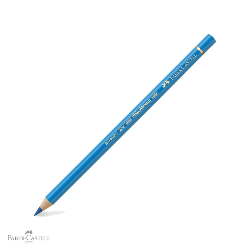 Creion colorat Faber-Castell Polychromos albastru inchis, mina 3.8 mm, rezistent la apa, pentru artisti Discount