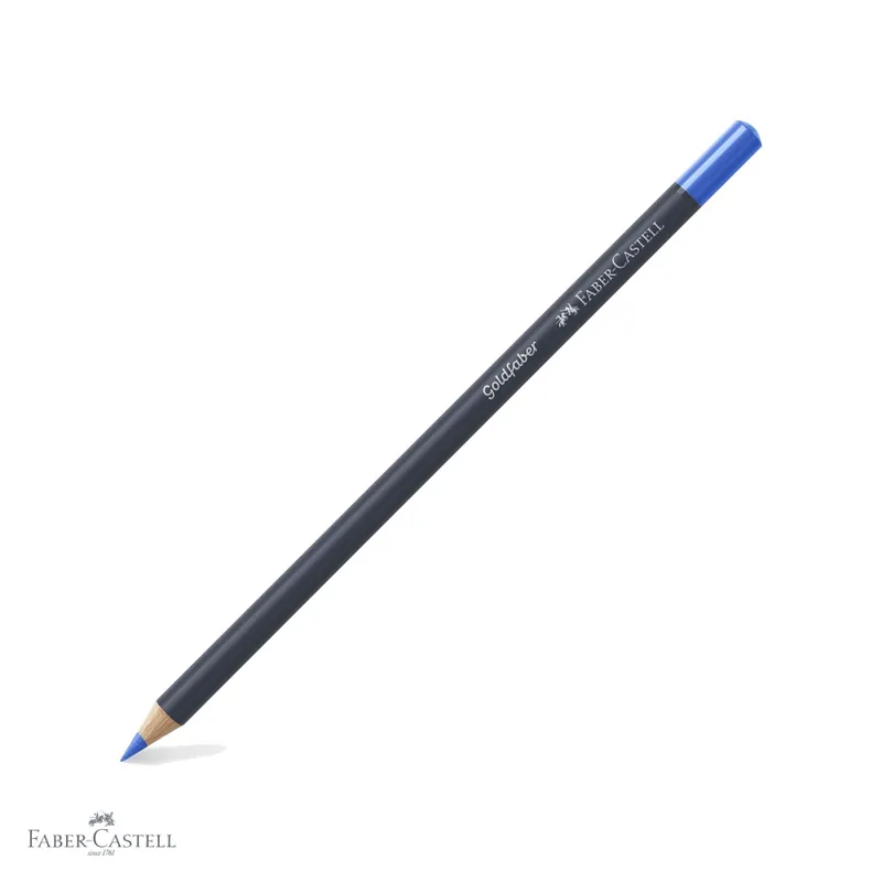 Bestseller Creion colorat Faber-Castell Goldfaber 120, albastru ultramarin, mina moale 3.3 mm, pentru desen si ilustratie