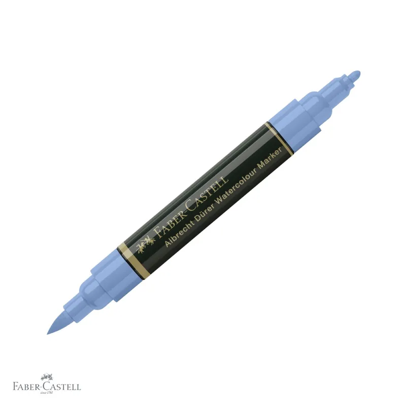 Cel mai bun preț Marker acuarela Faber-Castell Albrecht Durer, albastru ultramarin 120, varf dublu pensula si fetru, pentru schite si pictura