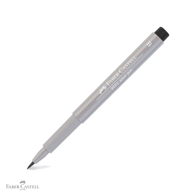 Cel mai bun preț Marker tip pensula Faber-Castell Pitt Artist Pen, cerneala rezistenta la apa, gri cald III, pentru artisti si designeri