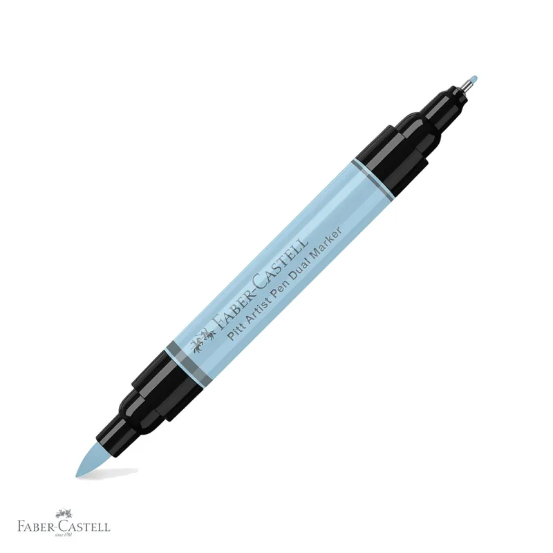 Marker dublu varf Faber-Castell Pitt Artist Pen, culoare bleu gheata 148, pentru desen si ilustratie Nu rata