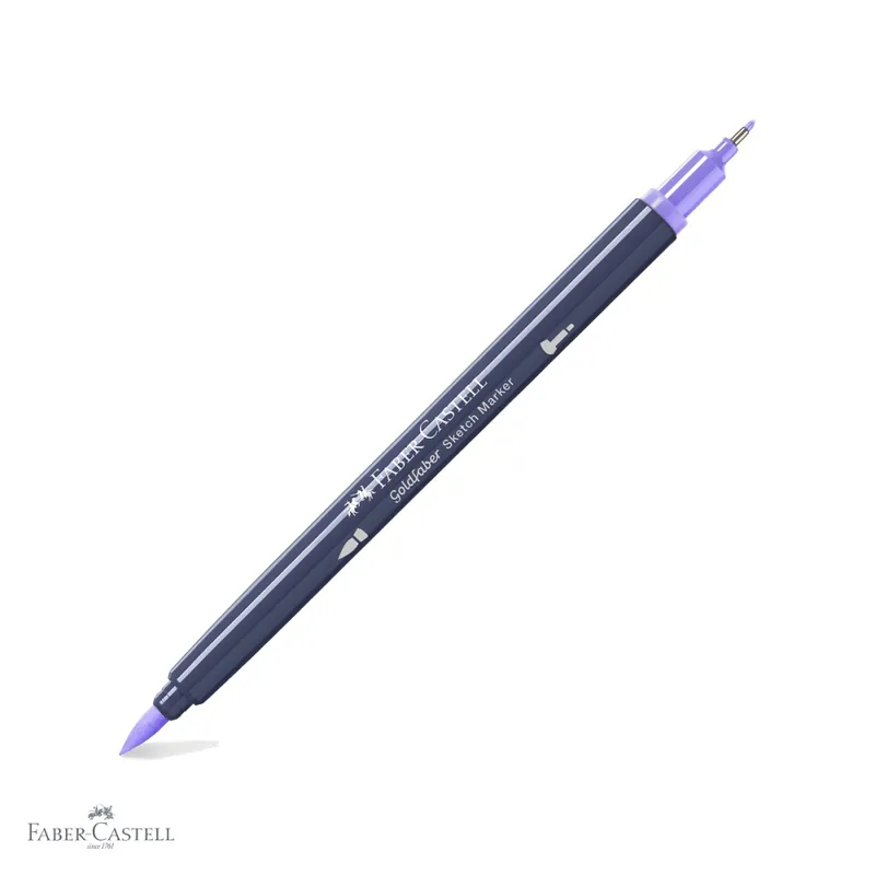 Ieftin Marker sketch 2 capete Faber-Castell Gold Faber, cerneala alcool, lavanda deschis 196, pentru ilustratie si desen artistic
