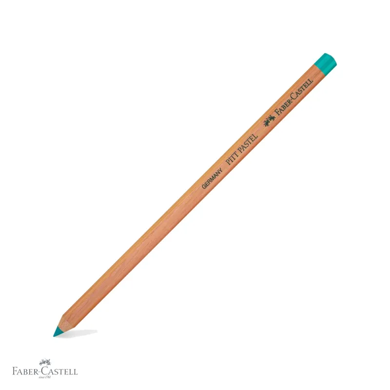 Creion pastel pe baza de ulei Faber-Castell Pitt, verde cobalt, pentru detalii fine si contururi profesionale Reducere de preț