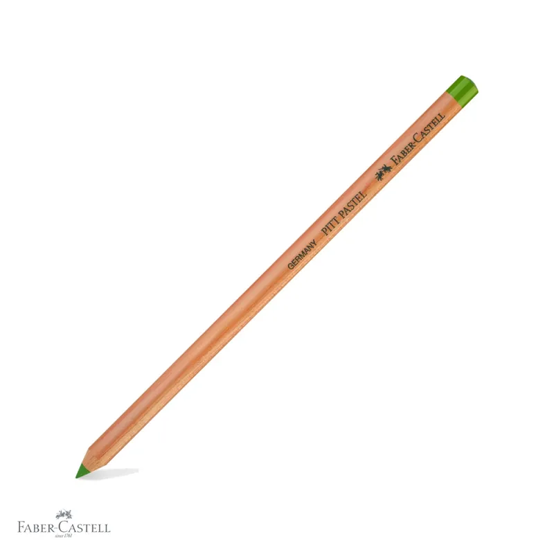 Bestseller Creion pastel Pitt Faber-Castell, verde-galbui pamant, pe baza de ulei, pentru detalii fine si contururi artistice