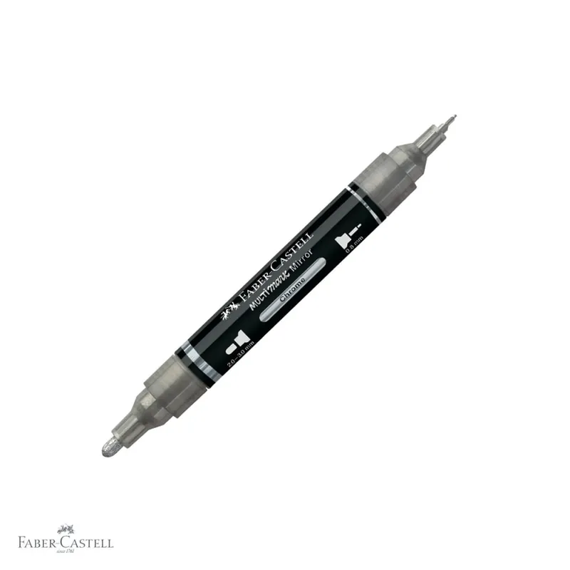 Ieftin Marker acrilic Faber-Castell Multimark, culoare 551 efect oglinda, varf dublu pentru arta si decoratiuni