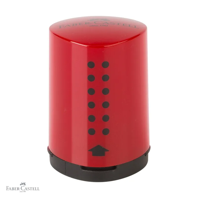 Ascutitoare mini Faber-Castell Grip 2001, cu container, unghi universal de ascutire, pentru penar Reducere extra
