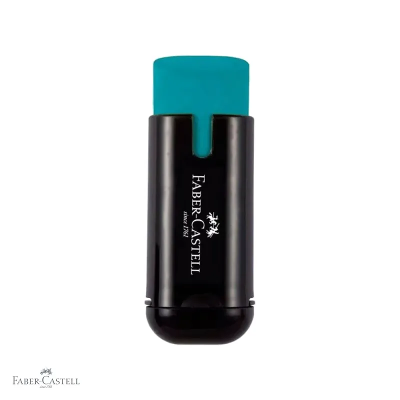 Ascutitoare plastic Faber-Castell Trend 2019, cu radiera dust free si container, culori asortate Plată sigură