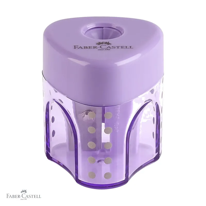 Popular Ascutitoare simpla cu container Faber-Castell Grip Trend, din plastic pastel, pentru creioane grafit si colorate