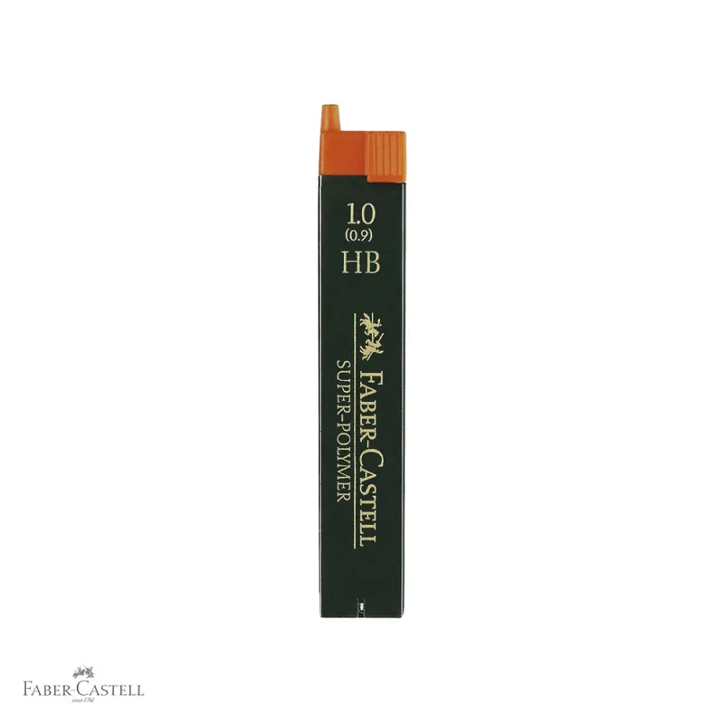 Mine creion mecanic Faber-Castell Super-Polymer 0.9 mm HB, rezistente la rupere, 12 bucati/etui Preț mic