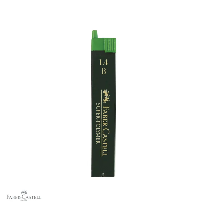 Mine creion mecanic Faber-Castell Super-Polymer 1.4mm, duritate B, rezistenta la rupere, set 12 bucati Reducere specială