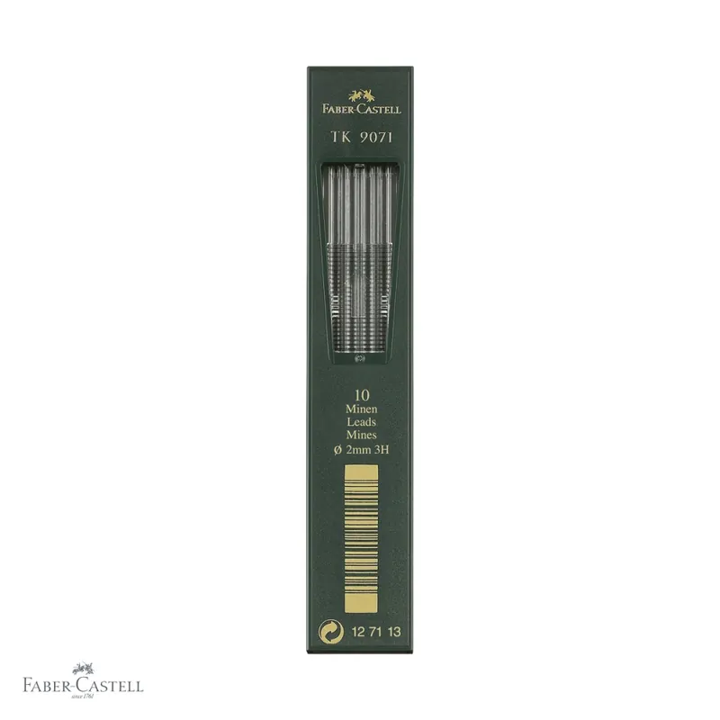 Mine creion mecanic Faber-Castell TK, diametru 2 mm, duritate 3H, pentru desen tehnic si schite precise Livrare gratuită