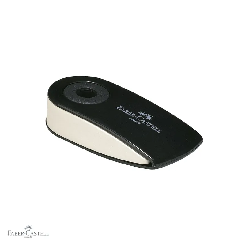 Plată securizată Radiera mini cu capac Faber-Castell, forma ergonomica, pentru creioane grafit