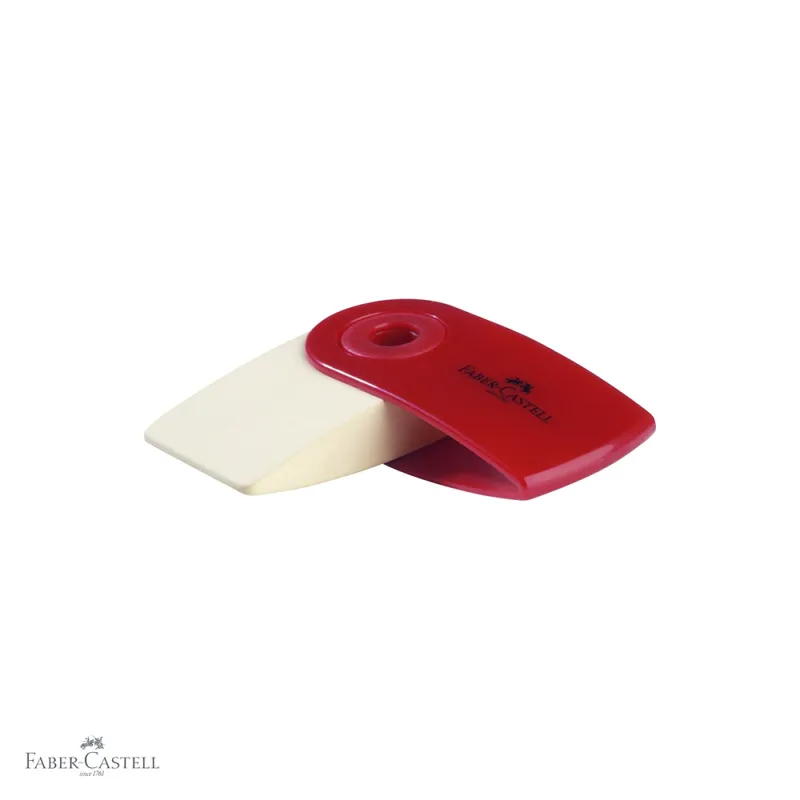 Comandă acum Radiera mini cu capac Faber-Castell, forma ergonomica, pentru creioane grafit