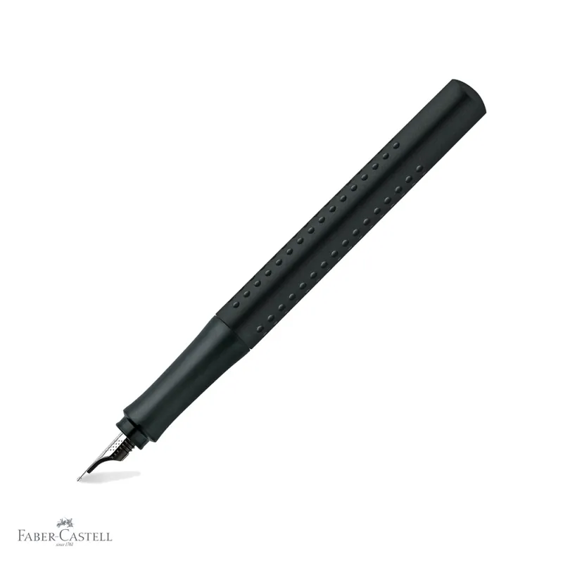 Bestseller Stilou Faber-Castell Grip 2011 negru, penita M din otel inoxidabil, pentru dreptaci si stangaci