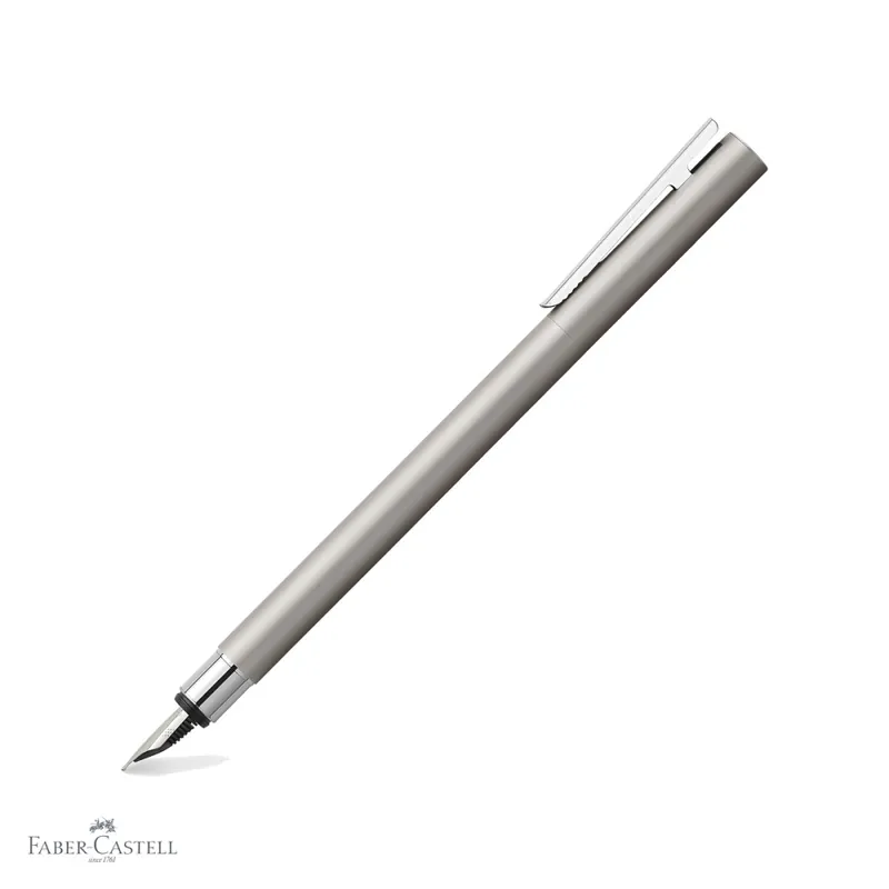 Cel mai vândut Stilou Faber-Castell Neo Slim Metal Mat, penita din otel inoxidabil, pentru profesionisti