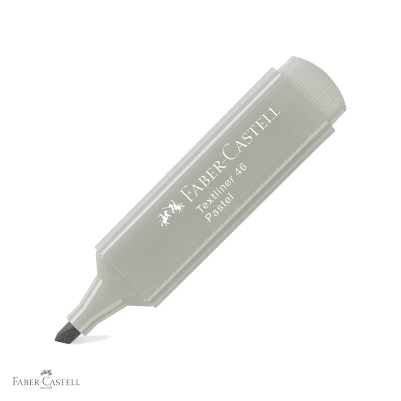 Calitate înaltă Textmarker Faber-Castell 1546, culoare gri pastel, varf multiplu, pentru birou si studiu