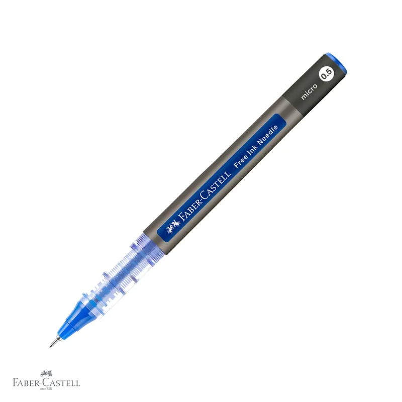 Bestseller Roller Faber-Castell Free Ink, varf ac 0.5mm, linie extra fina 0.2mm, cerneala albastra