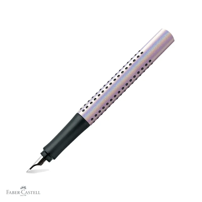 Stilou Faber-Castell Grip 2011 Glam Pearl, penita din otel inoxidabil, pentru dreptaci si stangaci Comandă acum