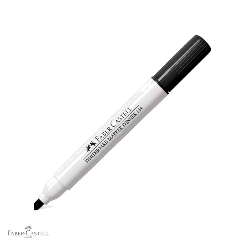Noutate Marker whiteboard Faber-Castell Winner 152, varf tesit, cerneala pe baza de alcool, pentru tabla alba