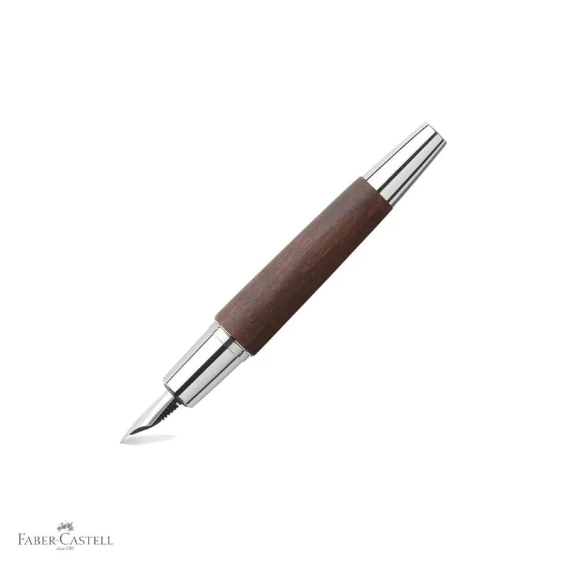 Stilou Faber-Castell e-Motion, corp din lemn de par, penita otel inoxidabil marime M, maro inchis Preț mic